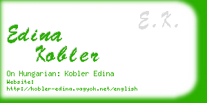 edina kobler business card